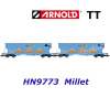 HN9773 Arnold TT Set 2 4-nápravových samovýsypných vozů na cerelie