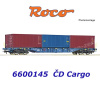 6600145 Roco Kontejnerový vůz řady Sgnss se 3 kontejnery, ČD Cargo